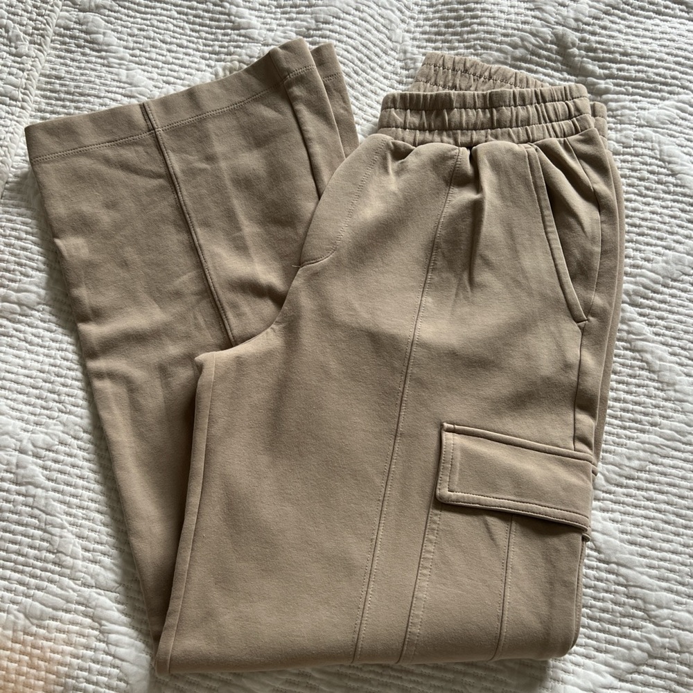 Tan Athletic Cargo Pants